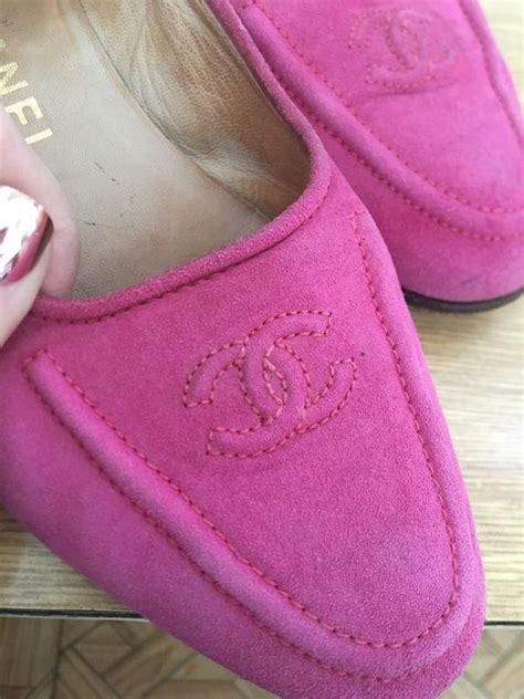 chanel hot pink loafers|real real chanel loafers.